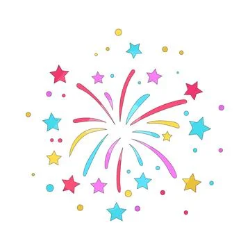 Illustration of Fireworks Stock Illustration
