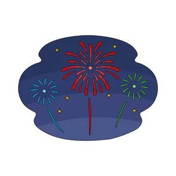 Illustration of Fireworks Stock Illustration