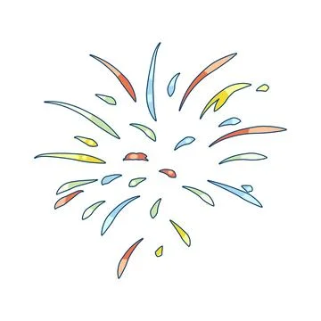 Illustration of Fireworks Stock Illustration