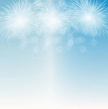 Illustration of Fireworks, Salute on a Dark Background Stock Illustration