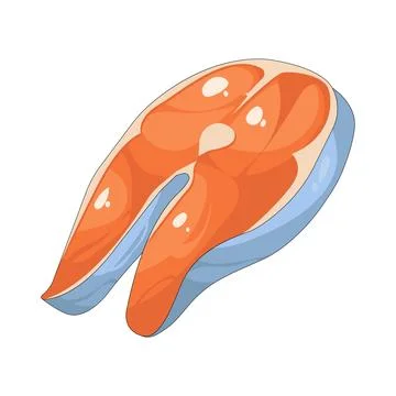 Illustration of fish slice Stock Illustration