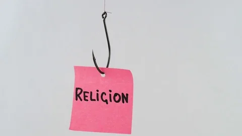 Illustration, on fishhook Religion Video stock 81188500