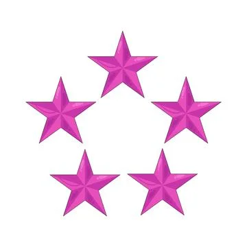 Illustration of five star Stock Illustration