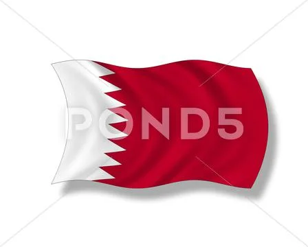 Illustration, Flag of Bahrain Stock Illustration