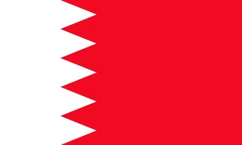 An illustration of the flag of the Bahrain Stock Illustration