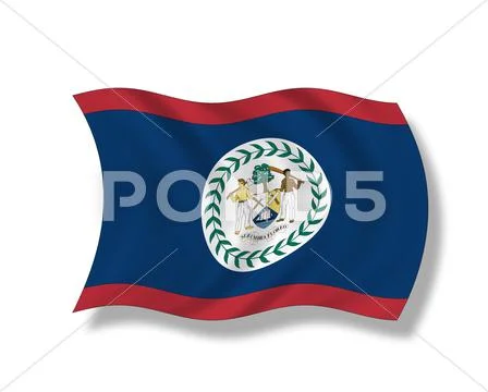 Illustration, Flag of Belize Stock Illustration