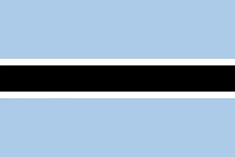 An illustration of the flag of Botswana with copy space Stock Illustration