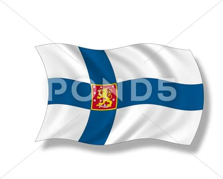 Illustration, Flag of Finland Stock Illustration