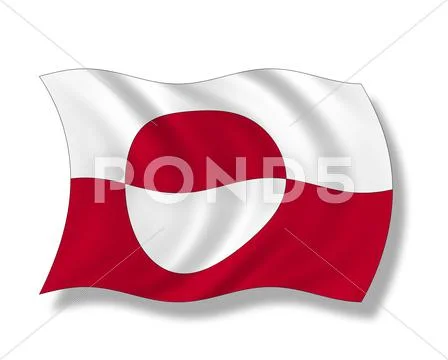 Illustration, Flag of Greenland Stock Illustration