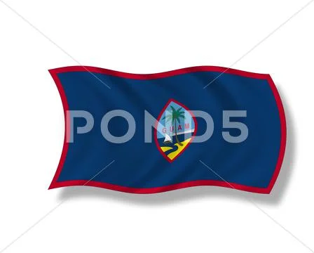 Illustration, Flag of Guam Stock Illustration