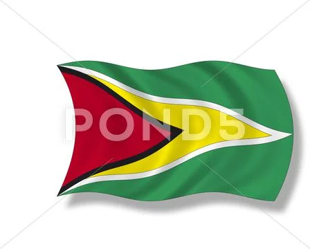 Illustration, Flag of Guyana Stock Illustration