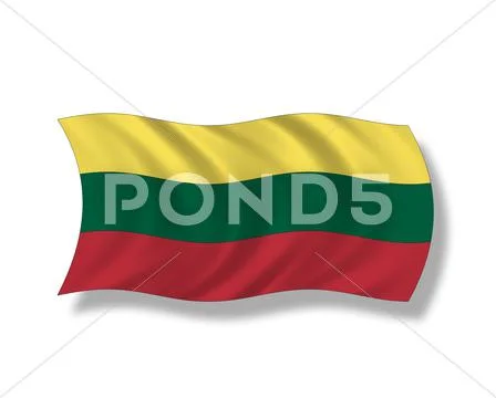 Illustration, Flag of Lithuania Stock Illustration