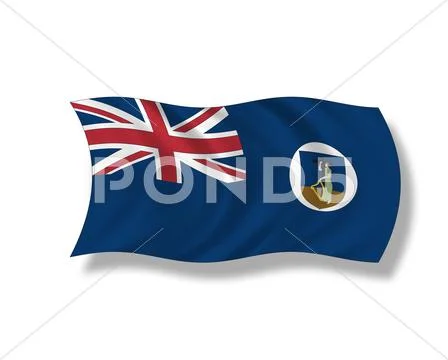 Illustration, Flag of Montserrat Stock Illustration