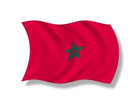 Illustration, Flag of Morocco Stock Illustration