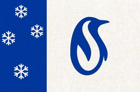 Illustration of the flag proposal for Ross Dependency in Antarctica. Unoffici Stock Illustration