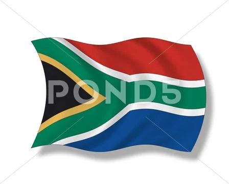 Illustration, Flag of South Africa Stock Illustration