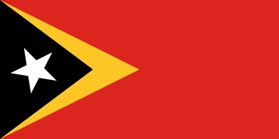 An illustration of the flag of Timor-Leste with copy space Stock Illustration