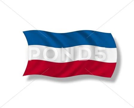 Illustration, Flag of Yugoslavia Stock Illustration