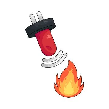 Illustration of flame sensor Stock Illustration