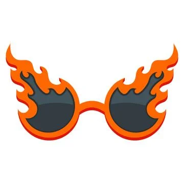 Illustration of a flame shaped sunglasses. Vector. Stock-Illustration
