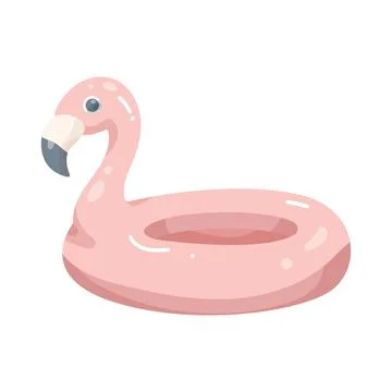 Illustration of flamingo pool float Stock Illustration