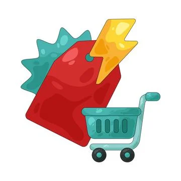 Illustration of flash sale Stock Illustration