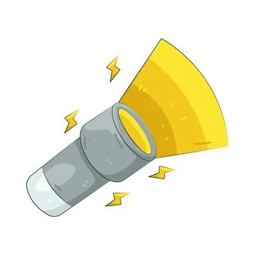 Illustration of flashlight Ilustración de archivo