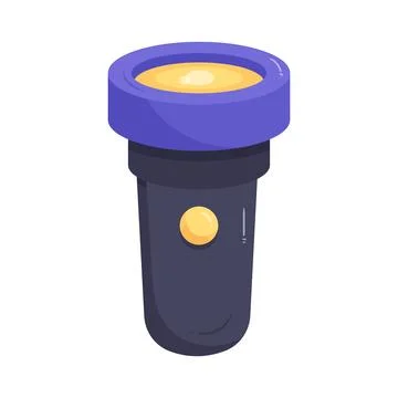 Illustration of flashlight Illustrazione stock