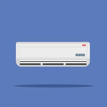 Illustration of flat air conditioner technology イラスト素材