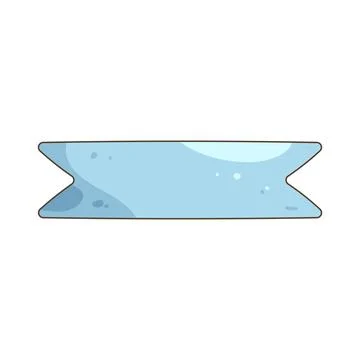Illustration of flat light blue ribbon Stock Illustration