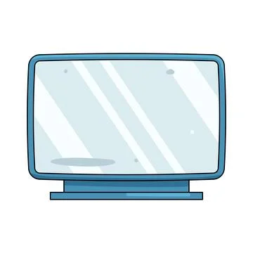 Illustration of flat screen television 스톡 일러스트