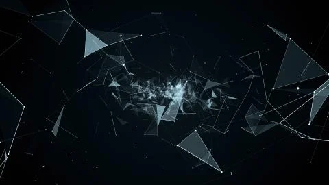 Illustration flight in geometric abstraction Stock Illustration
