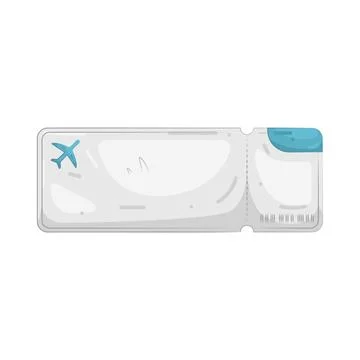 Illustration of flight ticket Stock-Illustration