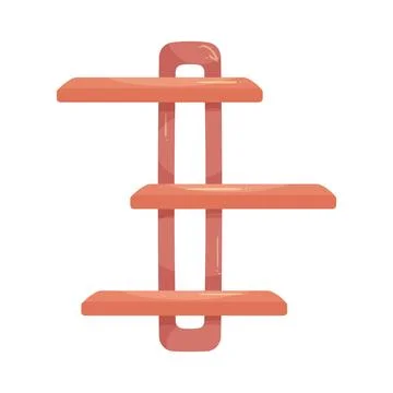 Illustration of floating shelf Stock Illustration