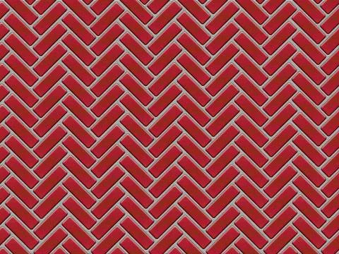 Illustration of a floor or wall with bricks laid in the herringbone pattern s Stock Illustration