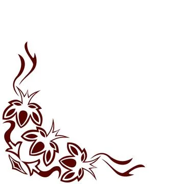Illustration of floral frame with space for text. Border illustration Stock Illustration