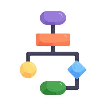 Illustration of flowchart diagram Stockillustratie