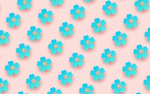 Illustration of flower pattern background. Creative design paper cut 스톡 일러스트