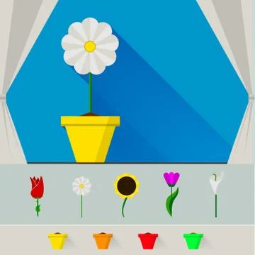 Illustration of flowers Illustrazione stock