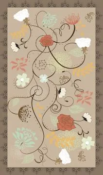Illustration with flowers Stockillustratie