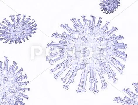 Illustration of a flu virus Stock Illustration