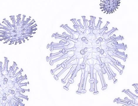 Illustration of a flu virus Stock Illustration