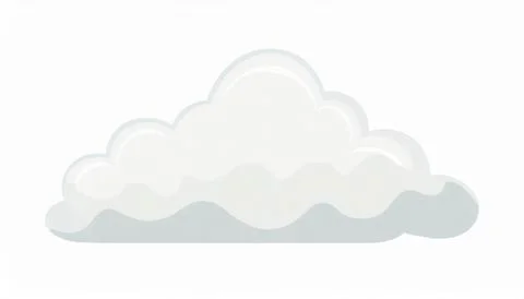 Illustration of a fluffy cloud isolated on a white background Stock Illustration