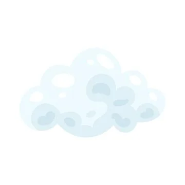 Illustration of fluffy white cloud 스톡 일러스트