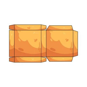 Illustration of folded box Stock Illustration