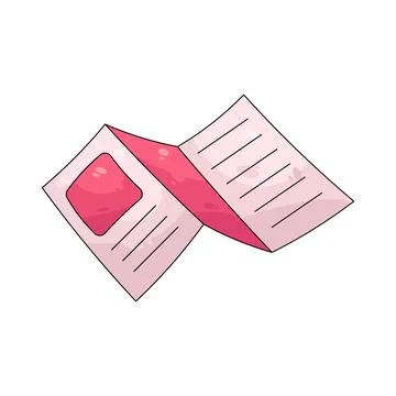 Illustration of folded brochure Stock Illustration