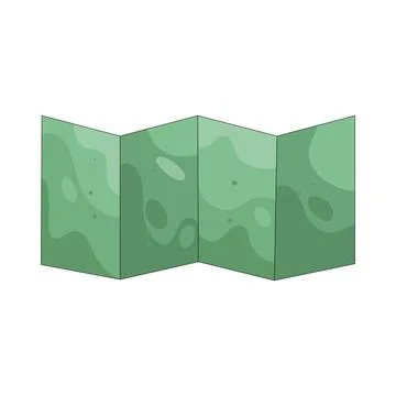 Illustration of folded map Ilustración de archivo