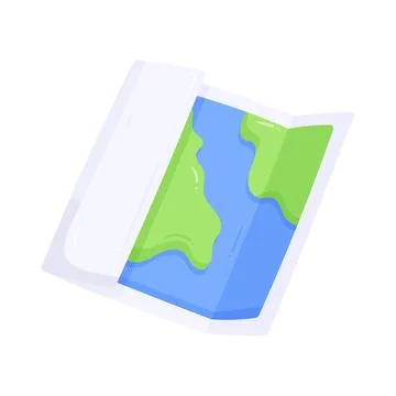 Illustration of folded world map イラスト素材