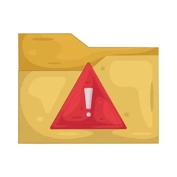 Illustration of Folder alert Illustrazione stock