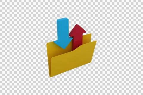 Illustration of folder with arrow sign Stock Photos
